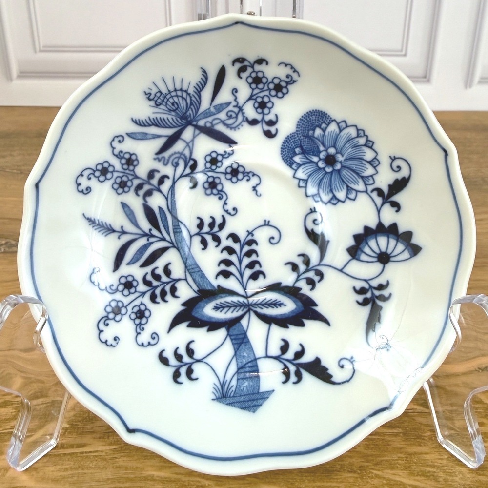 Vintage Blue Danube Cobalt Onion Pattern Tea Saucer ONLY Banner Stamp EUC‎